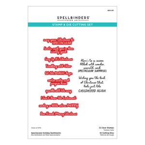 Spellbinders - Holiday Sentiments Stamp & Die