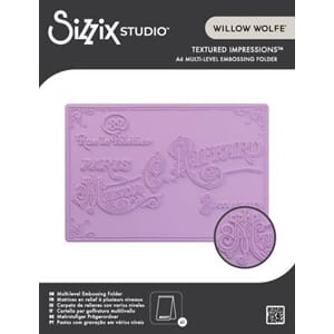 Sizzix - Embossing Folder Vintage Label by Willow Wolfe