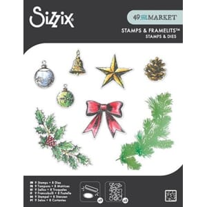 Sizzix - Build a Wreath Clear Stamps Set w/Framelit Dies