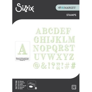 Sizzix - Clear Stamps Set Textured Alphabet