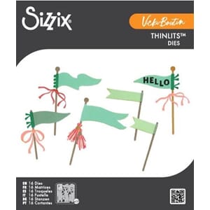Sizzix - Layering Pennant Flags Thinlits Die by Vicki Boutin