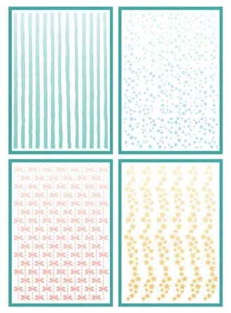 Sizzix - Holiday Layering Stripes A6 Stencils