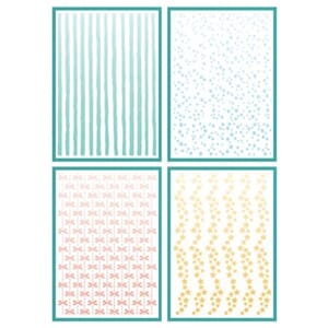 Sizzix - Holiday Layering Stripes A6 Stencils