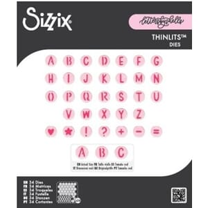 Sizzix - Alphabet Beads Thinlits Die by Letters by Shells