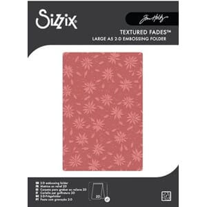 Sizzix - Holly Poinsettia A5 2D Text Embossing Folder Vault