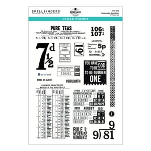 Spellbinders - Turn the Page Clear Stamp Set Keepsake Number