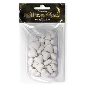 Stamperia - Heart Shape Pearl White Wax And Seals