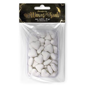 Stamperia - Heart Shape Pearl White Wax And Seals
