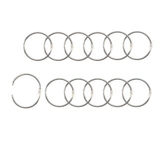 Vaessens - Silver Book Binding Rings 50mm, 12 stk