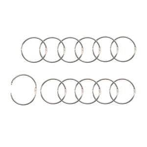 Vaessens - Silver Book Binding Rings 50mm, 12 stk