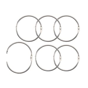 Vaessens - Silver Book Binding Rings 75mm, 6 stk