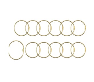 Vaessens - Gold Book Binding Rings 50mm, 12 stk