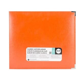 We R - Orange Soda Classic Leather D-Ring Album, 12x12