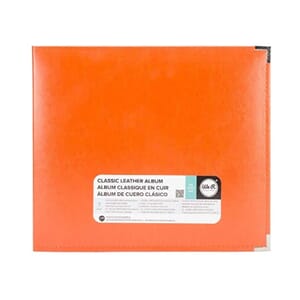 We R - Orange Soda Classic Leather D-Ring Album, 12x12
