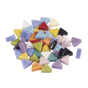 Mosaikk stener - Trekanter, ass. farger, str 9,7x8,5x4 mm