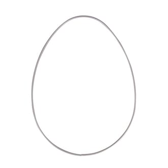 Metall ring - Sølvfarget metallring EGG, str 18,5x25 cm
