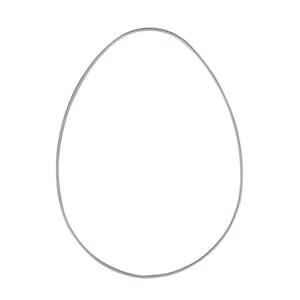 Metall ring - Sølvfarget metallring EGG, str 18,5x25 cm