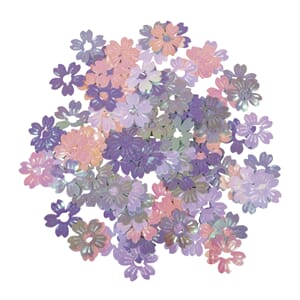Paljetter / dekor - Blomster, str 2,2 cm, 12,5 gram