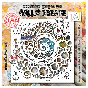 Aall and Create - Energy in Orbit 6x6 Inch Stencil Bubble Fi