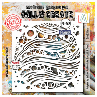 Aall and Create - Energy Lines 6x6 Inch Stencil Bubble Fi