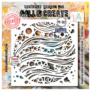 Aall and Create - Energy Lines 6x6 Inch Stencil Bubble Fi