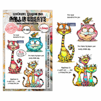 AALL and Create - Pun & Paws A6 Stamp Set Just Meowmories