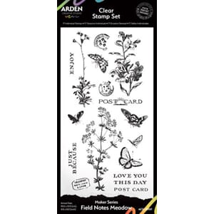 Arden - Maker Series 4x8 Inch Clear Stamp Field Notes Meadow