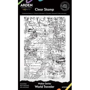 Arden - World Traveler 4x6 Inch Background Stamp Set