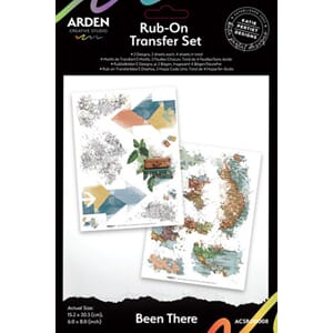Arden - Been There 6x8 Inch Rub-On Transfer Set by Katie Per