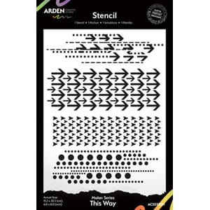 Arden - Maker Series 6x8 Inch Stencil This Way by Katie Pert
