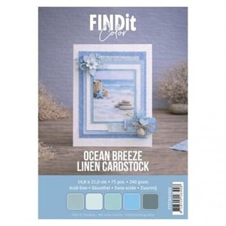 Card Deco - Ocean Breeze A5 Linen Cardstock