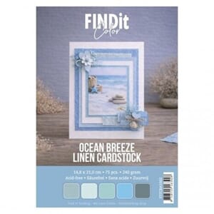 Card Deco - Ocean Breeze A5 Linen Cardstock
