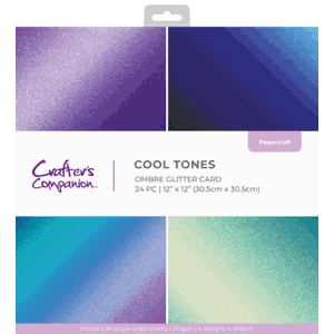 Crafter's Companion - Ombre Glitter Pad 12x12 Inch Cool Tone