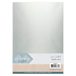 Card Deco - Silver Metallic Linen Cardstock