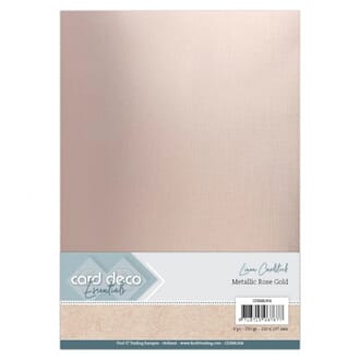 Card Deco - Rose Metallic Linen Cardstock