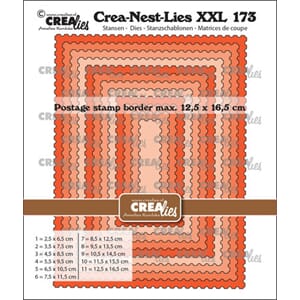 Crealies - Rectangles with Postage Stamp Border Dies, no 173