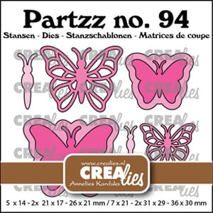 Crealies - Partzz Dies No. 94 Butterfly B Middle and Small
