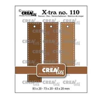 Crealies - Xtra Straight tags with stitchline