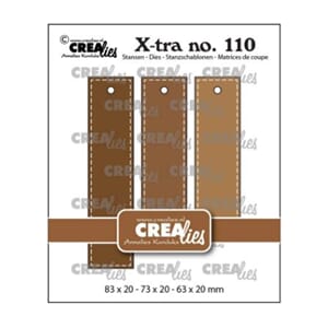 Crealies - Xtra Straight tags with stitchline