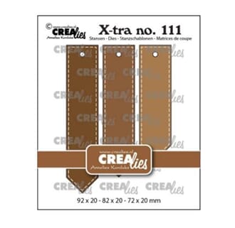 Crealies - Xtra Pointy tags with stitchline