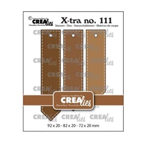 Crealies - Xtra Pointy tags with stitchline