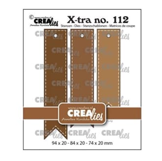 Crealies - Xtra Fishtail tags with stitchline