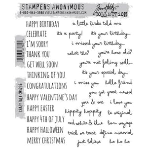 Tim Holtz - Crazy Talk Tim Holtz Cling Stamps