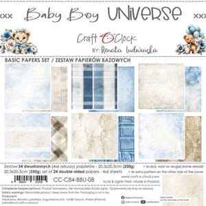 Craft O'Clock - Baby Boy Universe 8x8 Inch Basic Papers Set