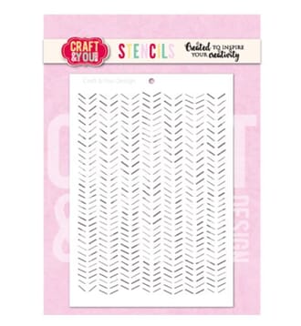 Craft & You - Chevron Pattern A6 Stencil