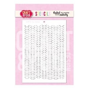 Craft & You - Chevron Pattern A6 Stencil