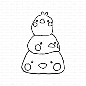 Gummiapan - Mochi Stack stempel, str 25x37 mm