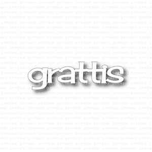 Gummiapan - Grattis dies, str 76 x 22 mm