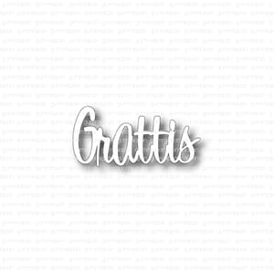 Gummiapan - Grattis dies, 39,5x19 mm