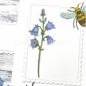 Gummiapan - Blåklokke dies, str 35x90 mm